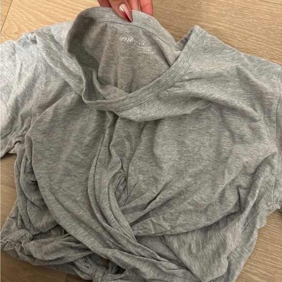 Aerie Cropped Wrap Back T-Shirt - Picture 2 of 5